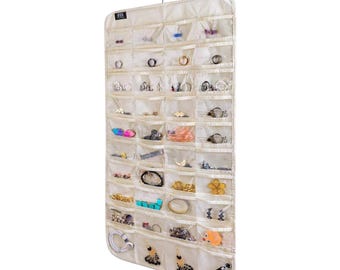 Hanging Jewelry Organizer Multi-Pocket Storage