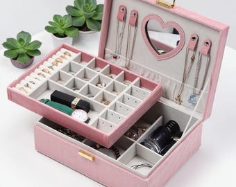 Velvet Two Layer Jewelry Storage Box