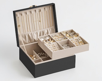 Elegant 2 Layer Jewelry Organizer Box