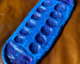 Handmade Ceramic Mancala Board