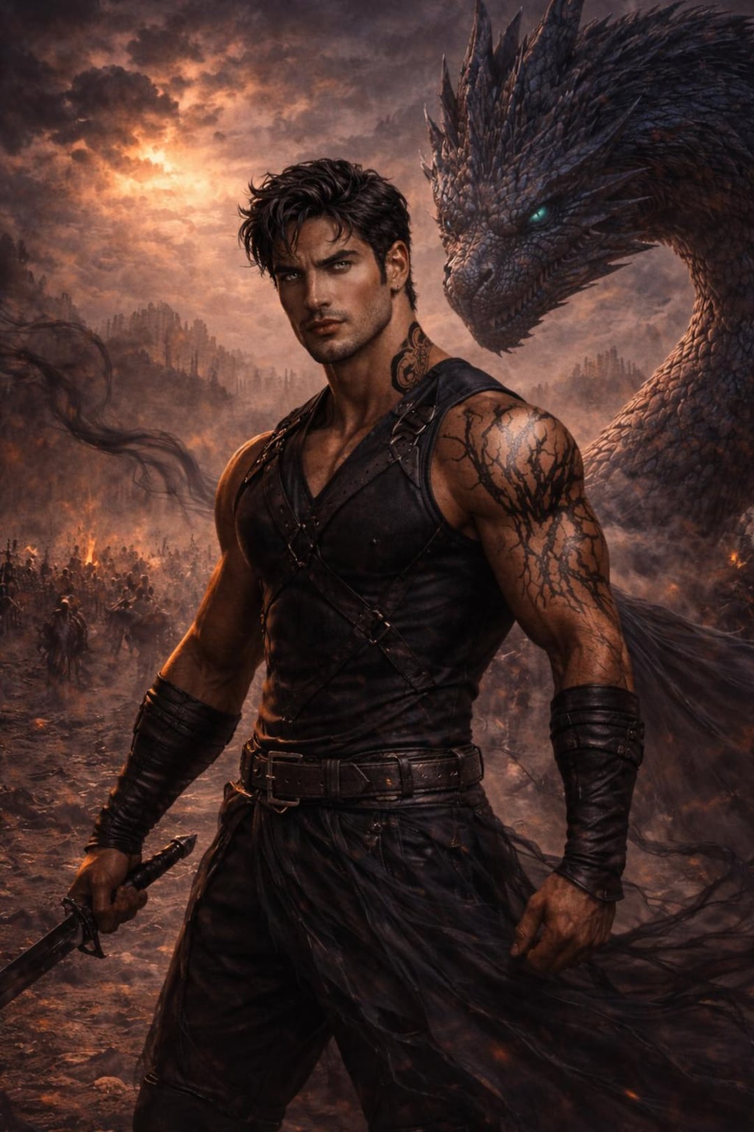 Xaden Riders En Xaden Riorson & Sgaeyl | Dragon Rider A3 Wall Art Print | Fourth Wing ...