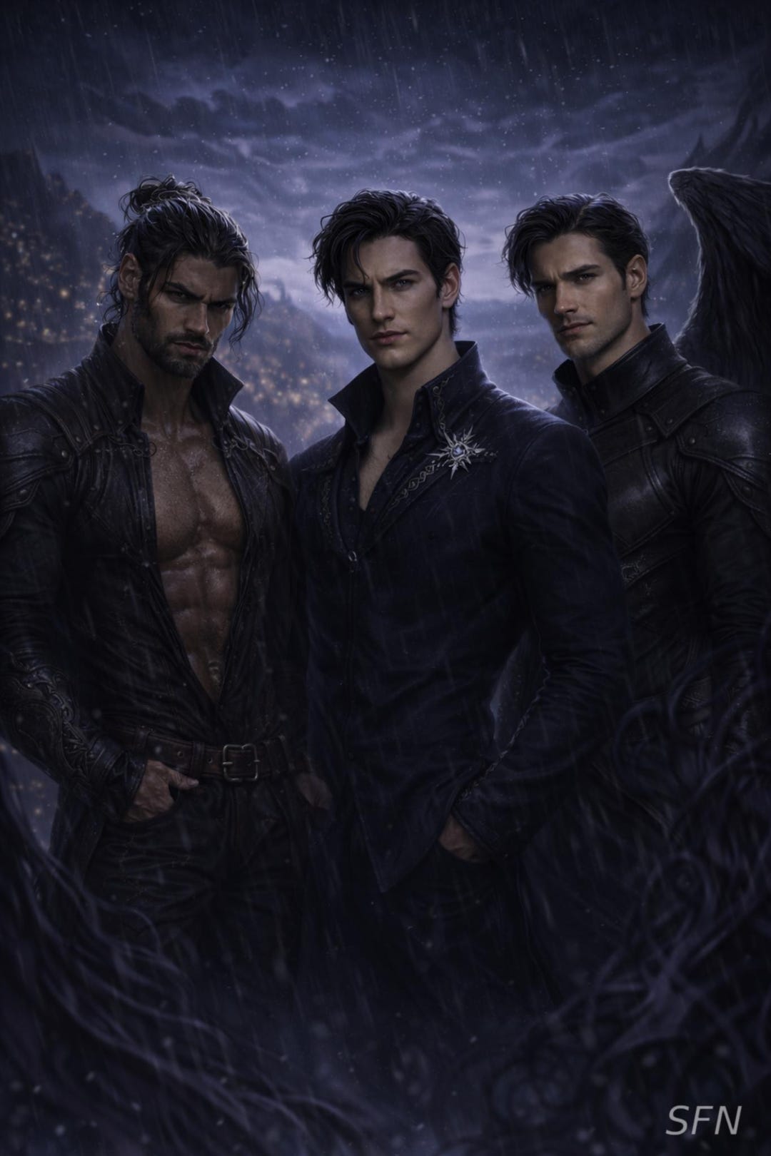 ACOTAR Rhysand, Cassian, Azriel Art Print, Dark Fantasy Trio (digital ...