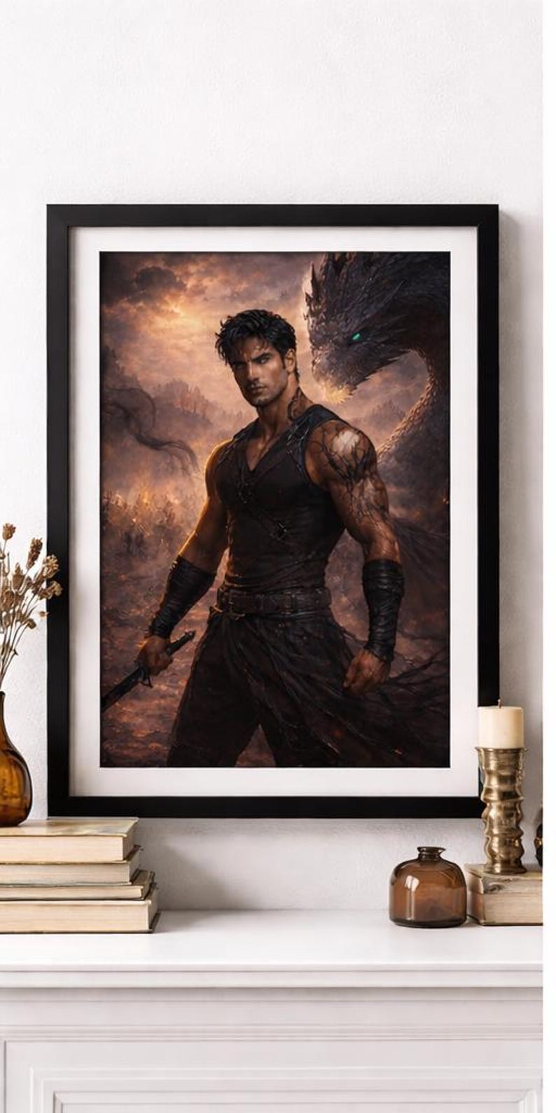 Xaden Riders En Xaden Riorson & Sgaeyl | Dragon Rider A3 Wall Art Print | Fourth Wing ...