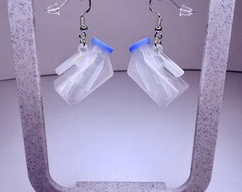 Medical Urinal - Funny Nurse Gift, CNA Hospital Humor Jewelry, Coworker Gag - Earrings