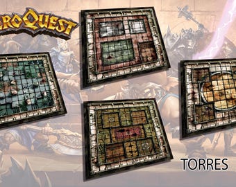 Set di tappetini Heroquest con 4 torri
