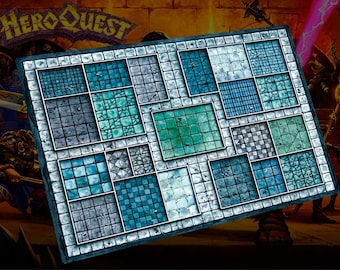 Tappetino da gioco realizzato dai fan per Heroquest Frozen Horror