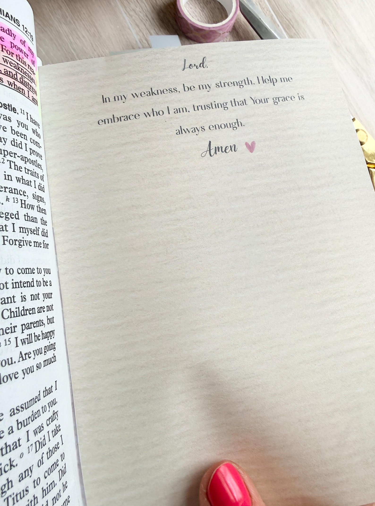 Christian Bible Tip-ins , Self Worth Scripture Cards, Printable Inserts ...