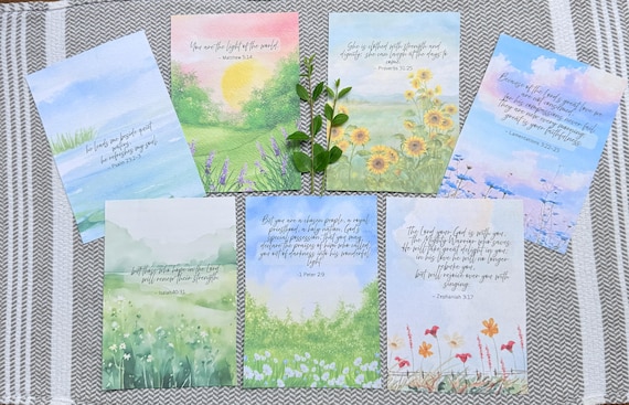 Floral Watercolor Bible Tip-In Sheets, Printed Loaded Bible Christian Journaling Inserts , Collection One