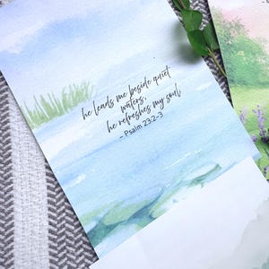 Floral Watercolor Bible Tip-In Sheets, Printed Loaded Bible Christian Journaling Inserts , Collection One image 3