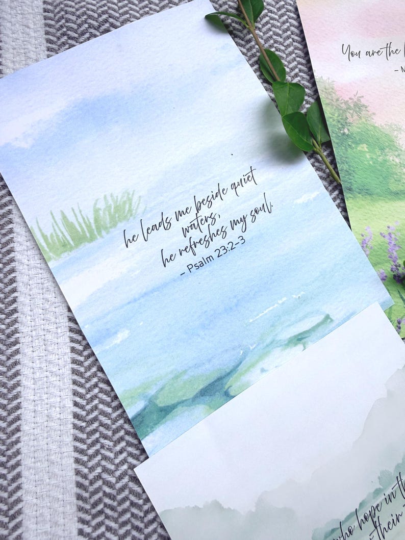 Floral Watercolor Bible Tip-In Sheets, Printed Loaded Bible Christian Journaling Inserts , Collection One image 3