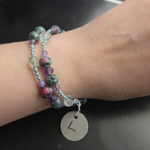 Flourite, Amethyst and Ruby in Zoistrite