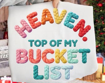 Heaven Top Bucket List PNG Preppy Religious Shirt Christian Sublimation Design Faith Trendy Simple Digital Download Apparel Graphic