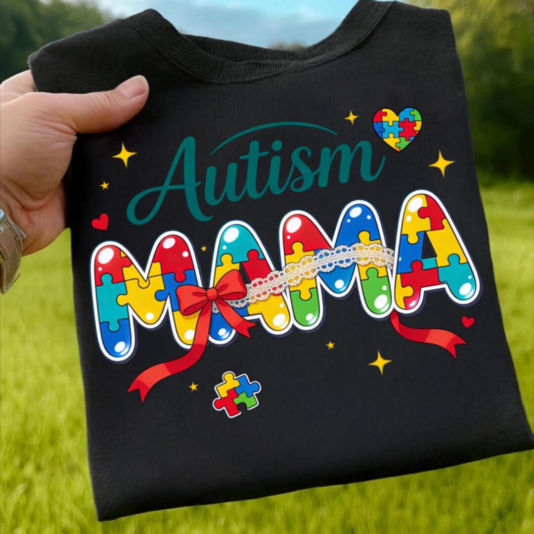 Lace Autism Awareness Mama PNG, Autism Mom Shirt Design, Puzzle Bow ...