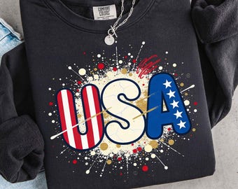 USA Stripe Splatter PNG Faith Patriotic American Realistic Paint Digital Download Graphic Clipart Sublimation Print Design Memorial Day Art