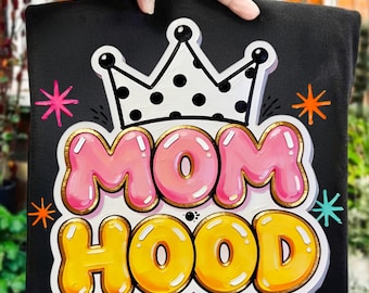 Motherhood PNG Mama Mom Life Sublimation Design Girly Whimsical Dainty Stars Preppy T-Shirts Spring Hood Digital Download Graphic Art