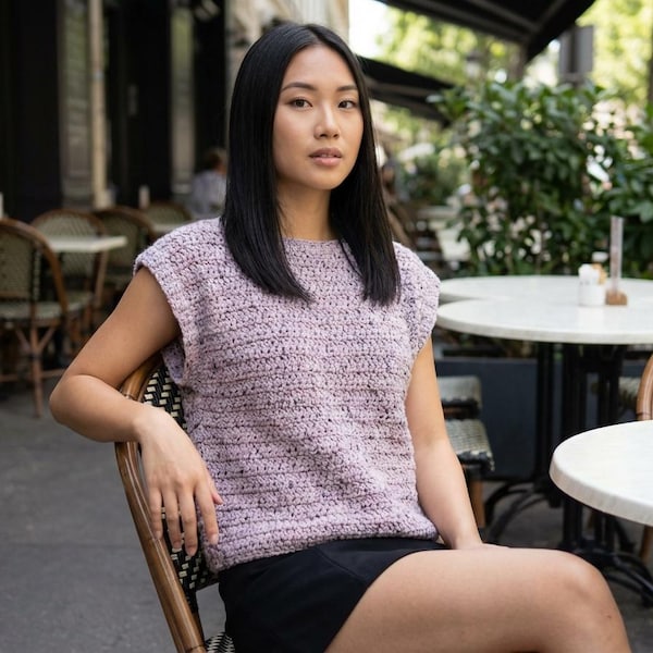 Crochet Sleeveless Panel Top Pattern (PDF Download)