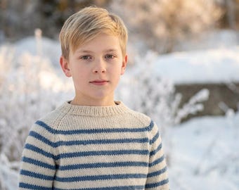 Kids Striped Sweater Knitting Pattern (PDF Download)