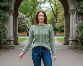 Cable Knit Sweater Pattern (PDF Download)