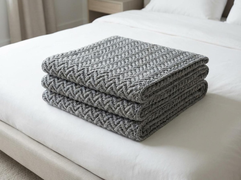 Crochet Herringbone Blanket Pattern (PDF Download) - Etsy