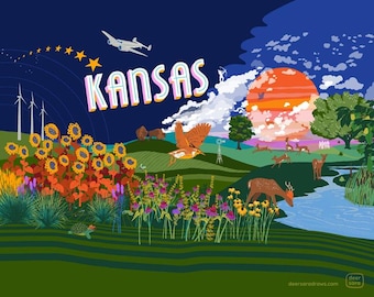 Impresión mural "Carta de amor a Kansas" de 8"x10"