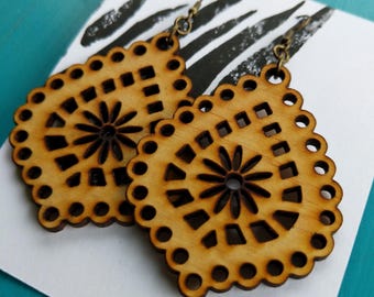 Star Anise earrings, large