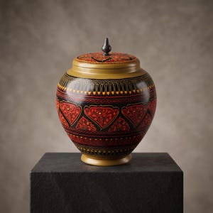 Barattolo rotondo in legno con coperchio, decorativo, ideale come organizer da banco per conservare ricordi o come regalo per il 30° compleanno della moglie o il 25° anniversario di matrimonio della mamma.