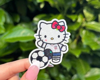 Kitty USA soccer Sticker holographic star vinyl sticker