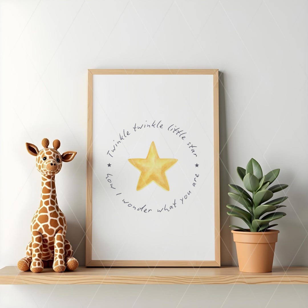 Twinkle Twinkle Little Star A4 Poster Print - Digital Download - Etsy