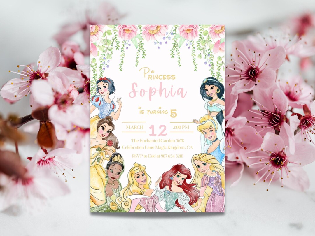 Editable Princess Birthday Invitation Card | Royal Party Invite ...