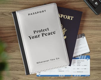 Passport Cover | Minimalist Travel Wallet, Wellness Accessory, Faux Leather Holder