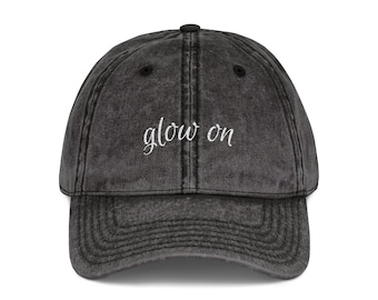 Glow On Embroidered Distressed Baseball Cap | Soft Life Summer Hat