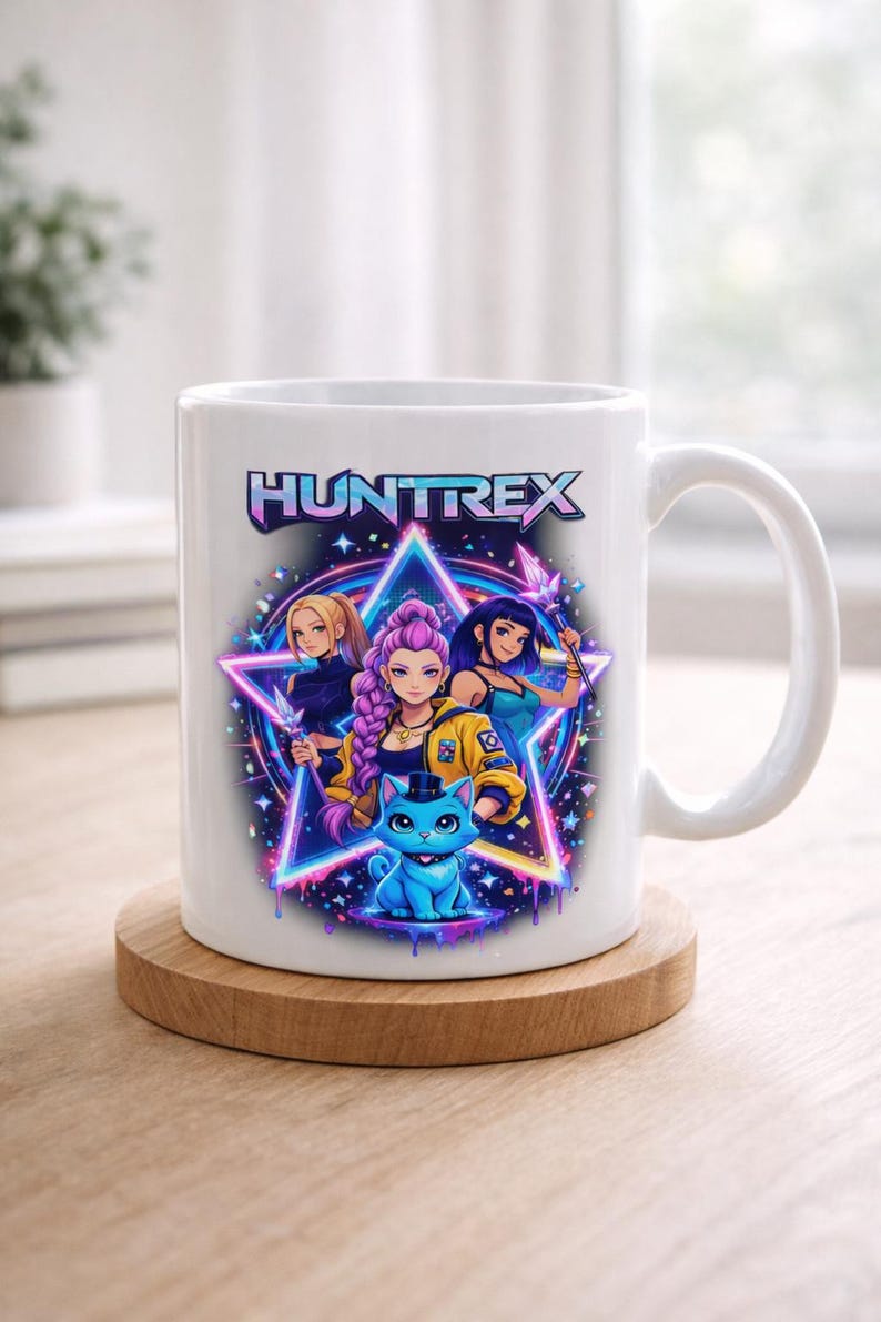 Huntrrex Kpop Demon Hunters PNG Huntrix Saja Boys Derpy Tiger Shirt Design ...