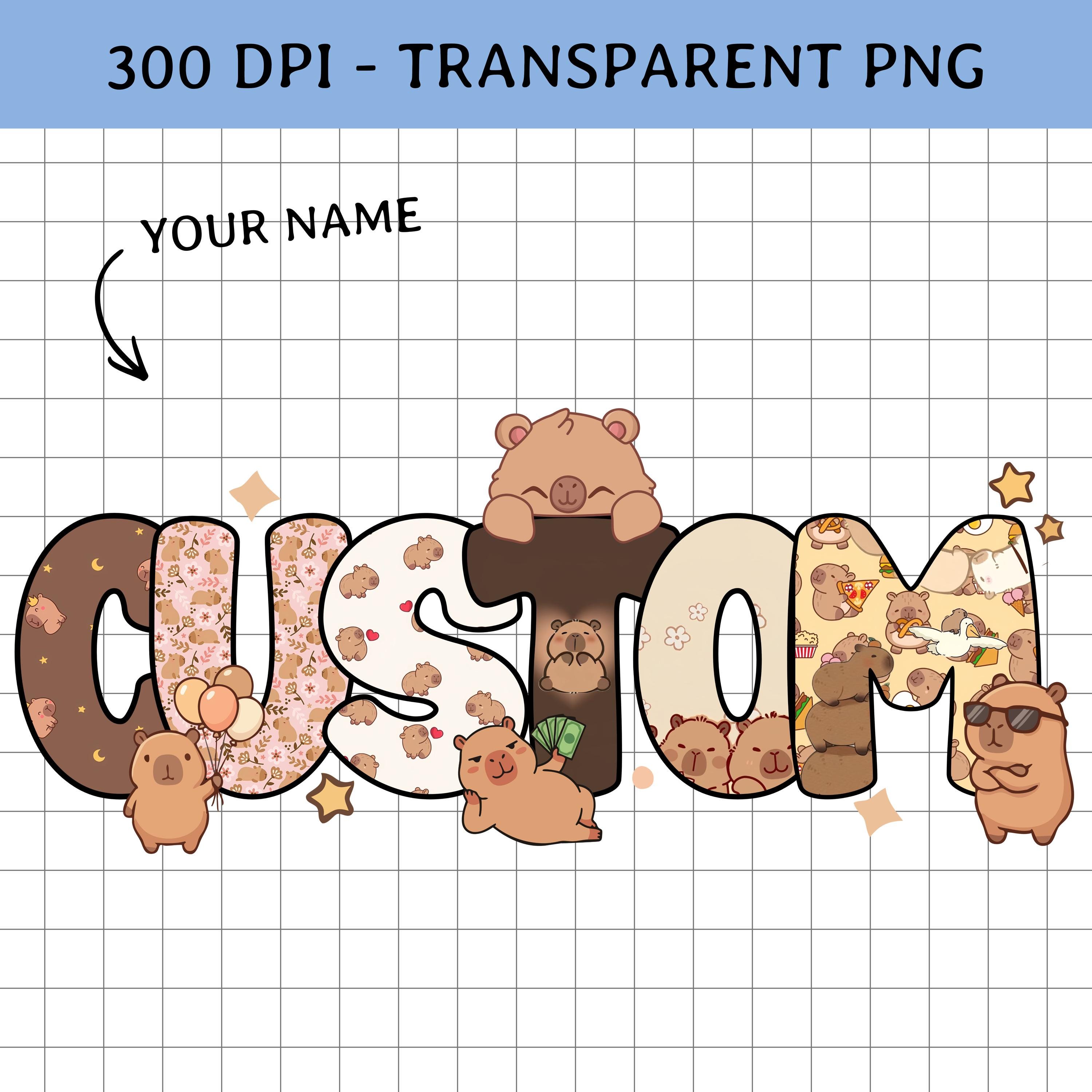 Custom Capybara Name PNG | Personalized Design (digital Download) - Etsy