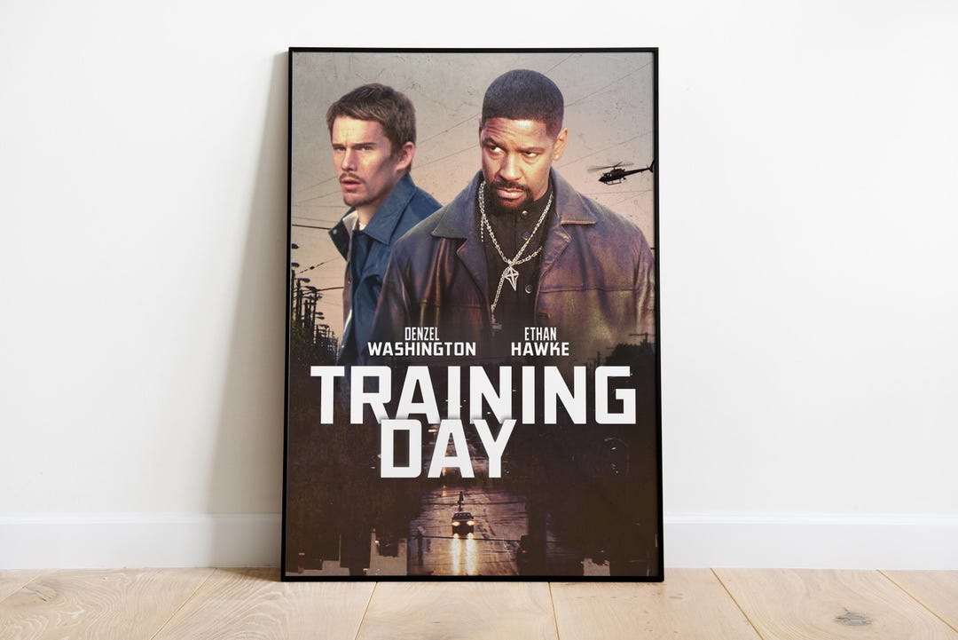 Training Day Poster, Crime Movie Print, Denzel Washington Wall Art ...