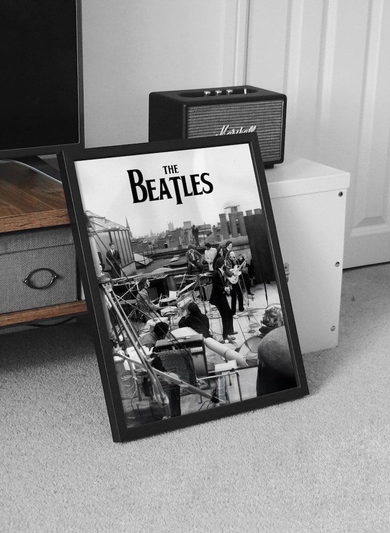 The Beatles Poster, Classic Rock Band Print, Vintage Music Wall Art ...