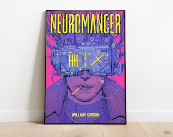 Neuromancer TV Show Poster, Cyberpunk Series Wall Art Print, Sci-Fi Aesthetic Decor, Futuristic Cinema Gift