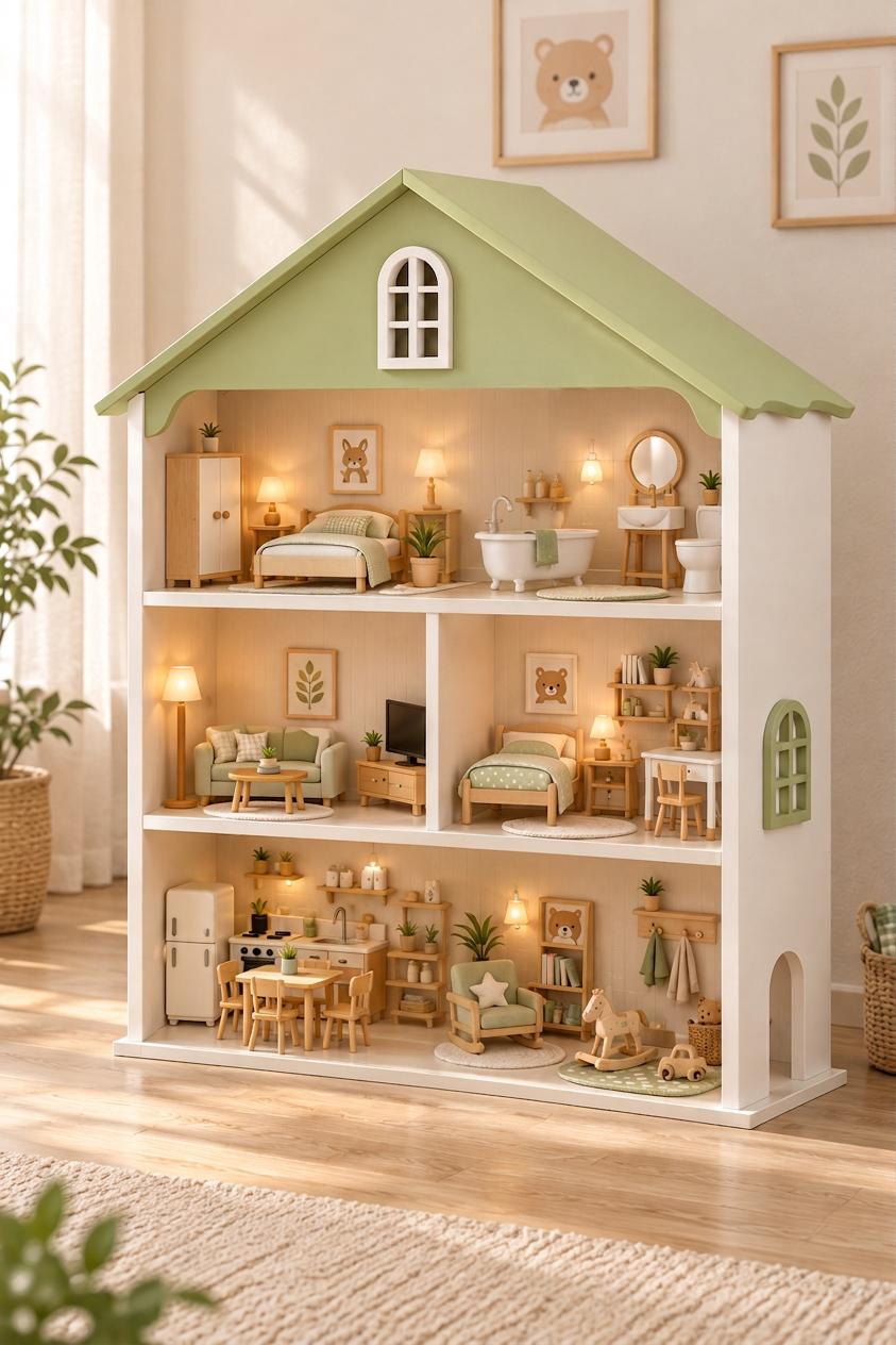 ドールハウス　ミニチュア　HOUSE　部屋　洋室 Dollhouse playroom - Etsy 日本