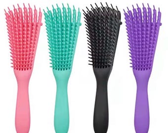 Detangling Hair Brush for Curly, Natural  Thick Hair | Pain-Free Detangler Brush for Wet and Dry Hair | No more painful detangling