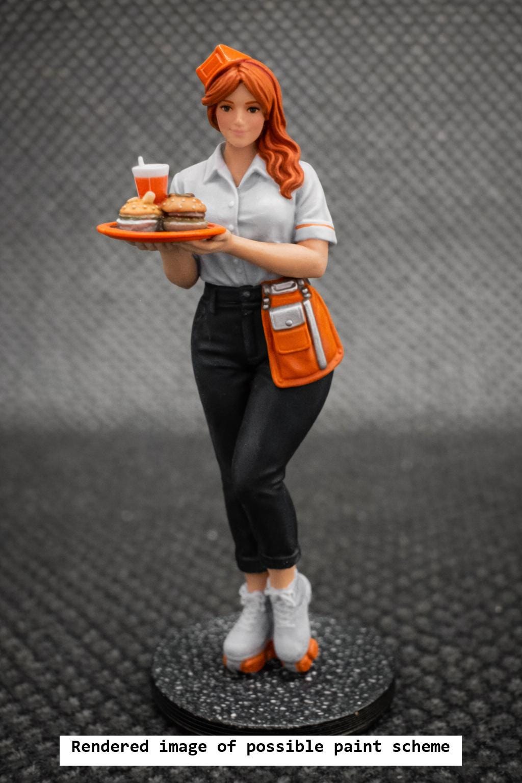 1/64 Unpainted Carhop Figure Set (american Graffiti) for Diecast