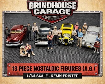 1/64 Unpainted figure set of 13 (American Graffiti) for die cast