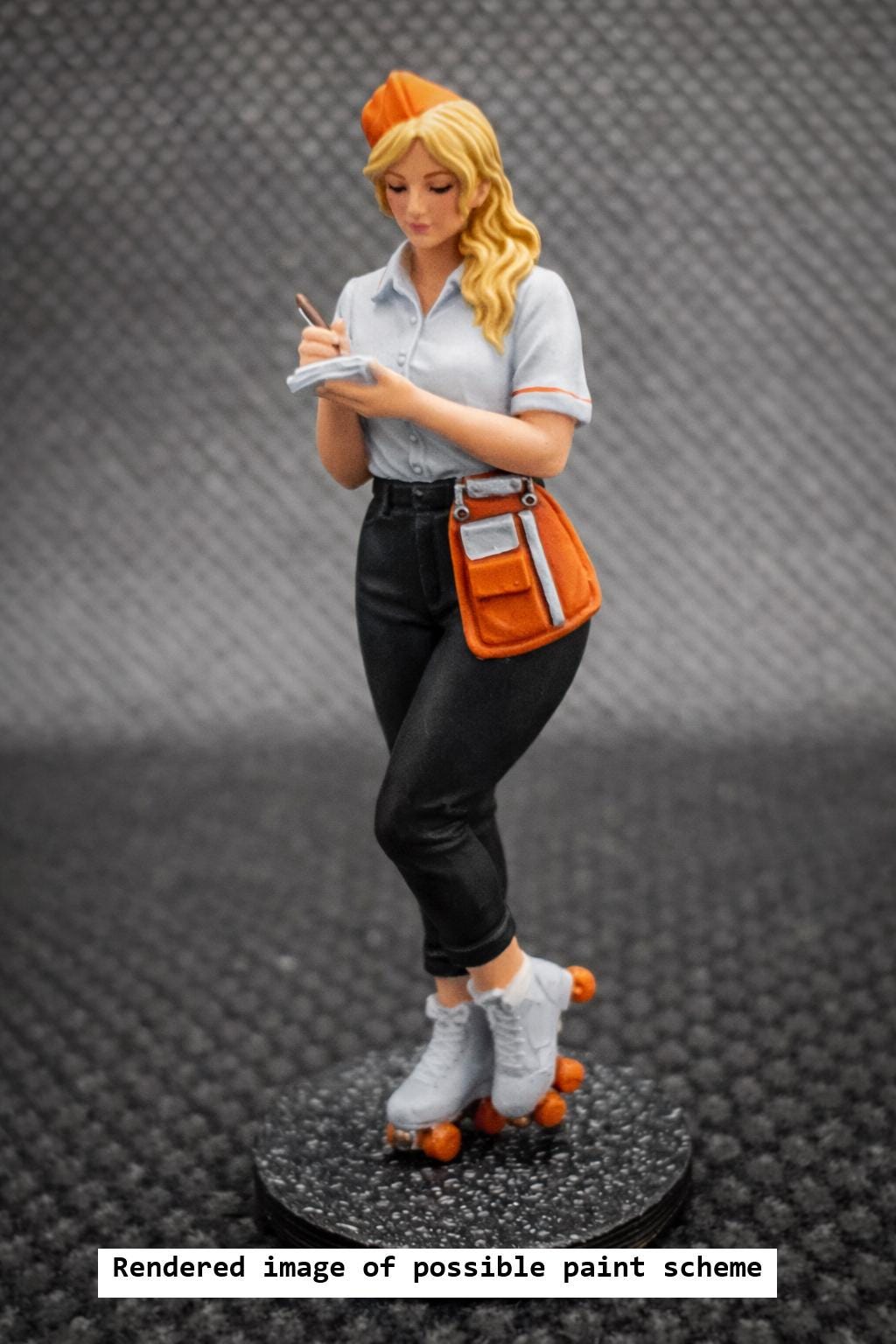 1/64 Unpainted Carhop Figure Set (american Graffiti) for Diecast