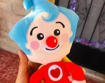 Cute Plim Clown Plushie – Soft Kawaii Cartoon Stuffed Doll, Adorable Kids Birthday Gift 25cm