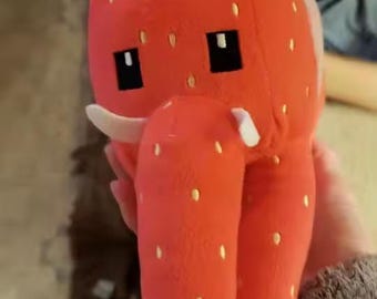 Strawberry Elephant Plush Toy – Adorable Kawaii Brainrot Cuddly Gift