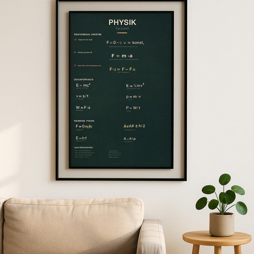 Physics Cheat Sheet Digital Download | Printable Formulas Poster ...
