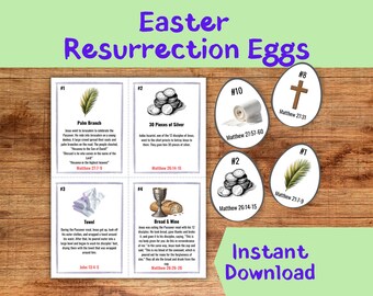 Resurrection Eggs: Easter Story Activity and Kids Craft for Lent & Holy Week, Perfect for Home or Church