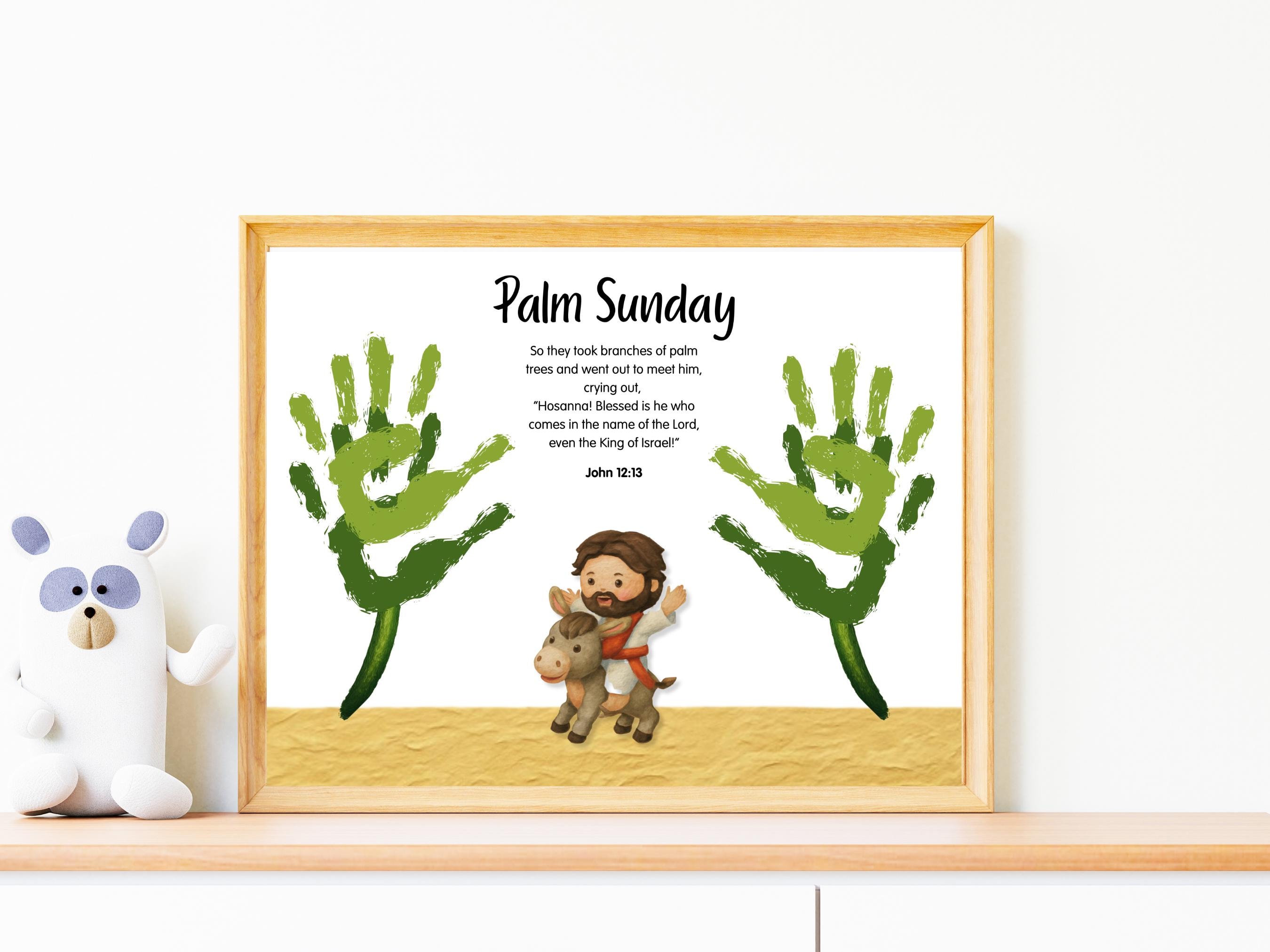 Palm Sunday Handprint Craft: Fun Easter Activity for Kids, Holy Week ...