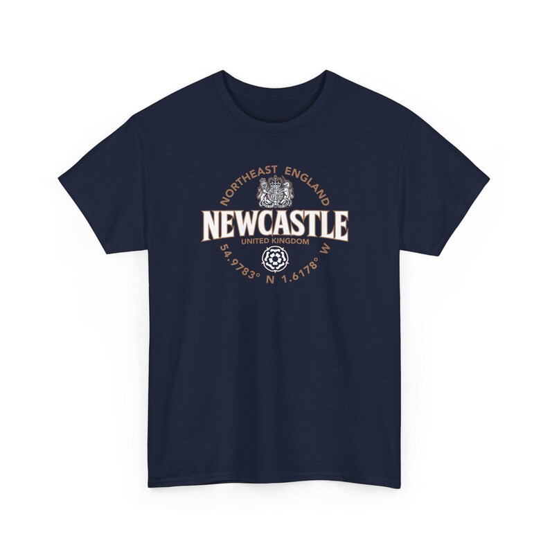 Newcastle nordöstra England koordinatetikett 2C T-shirt bild 13