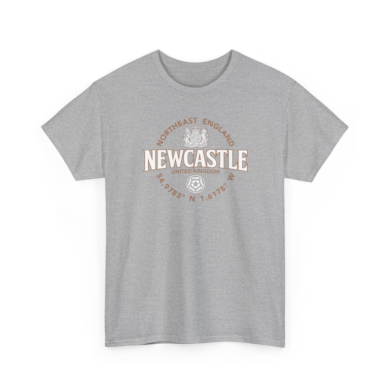 Newcastle nordöstra England koordinatetikett 2C T-shirt bild 7