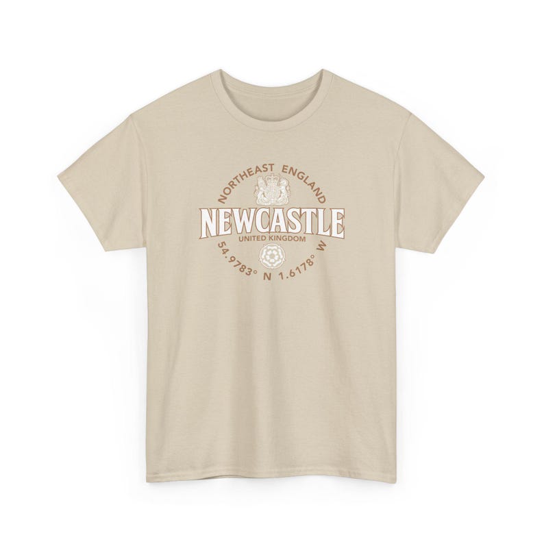 Newcastle nordöstra England koordinatetikett 2C T-shirt bild 6