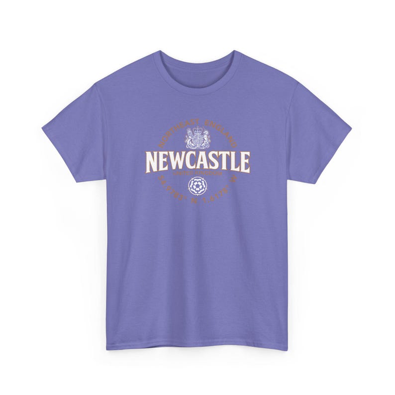 Newcastle nordöstra England koordinatetikett 2C T-shirt bild 15